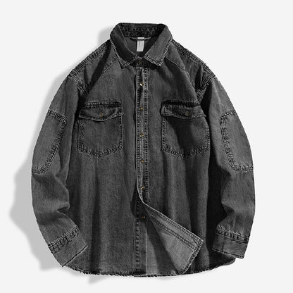 Men’s Loose Heavy Washed Shirt Jacket