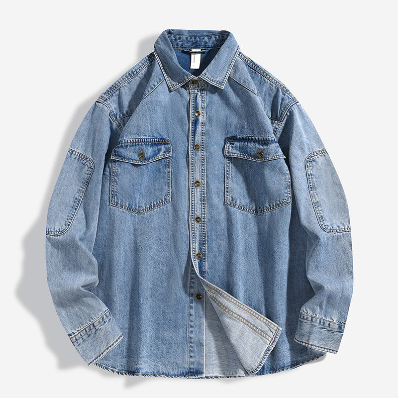 Men’s Loose Heavy Washed Shirt Jacket