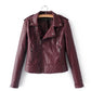 Fashionable Women’s Faux Leather Motorcycle Jacket