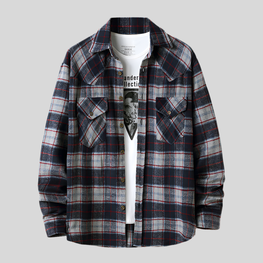 Men’s Plaid Flannel Shirt Jacket