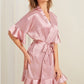 Women's ruffled sexy home dressing gown