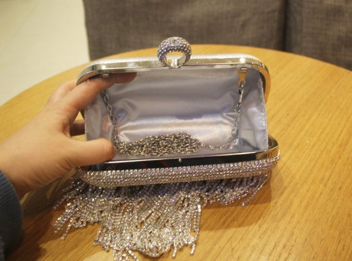 GleamFringe Shiny Diamond Handbag