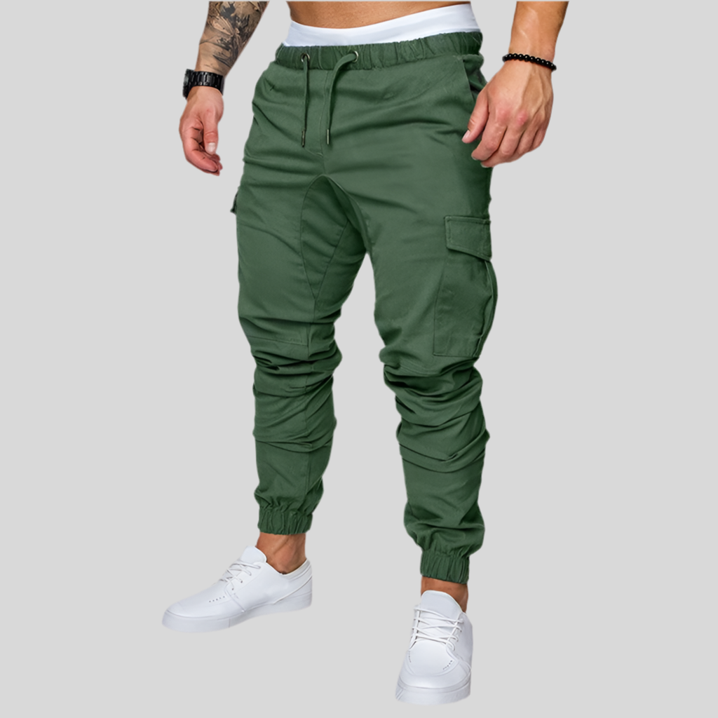 Men's Long Jogging Multi-pocket Trousers