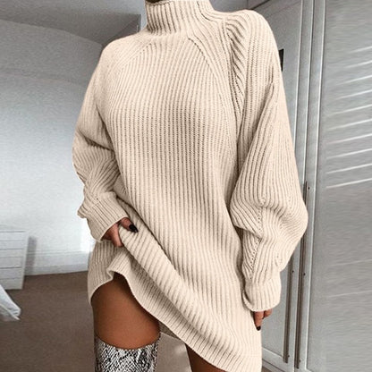 WarmNest Long Knit Dress