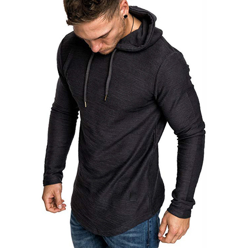 Men’s Casual Hoodie Long Sleeve Slim Fit Gym Sweatshirt