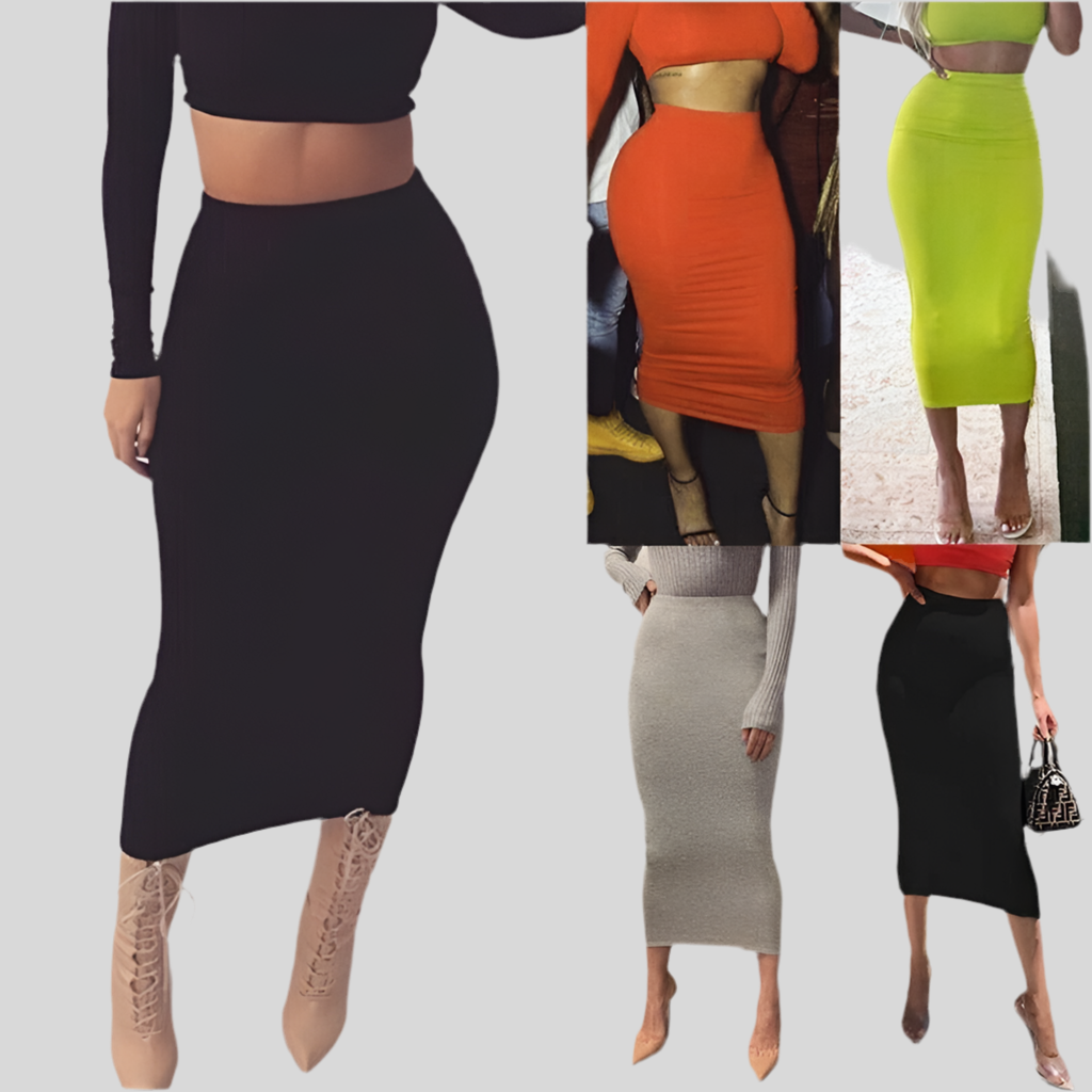 Slim-Fit Midi Skirt