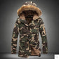 Camouflage Fur Collar Mid-length Padded Coat