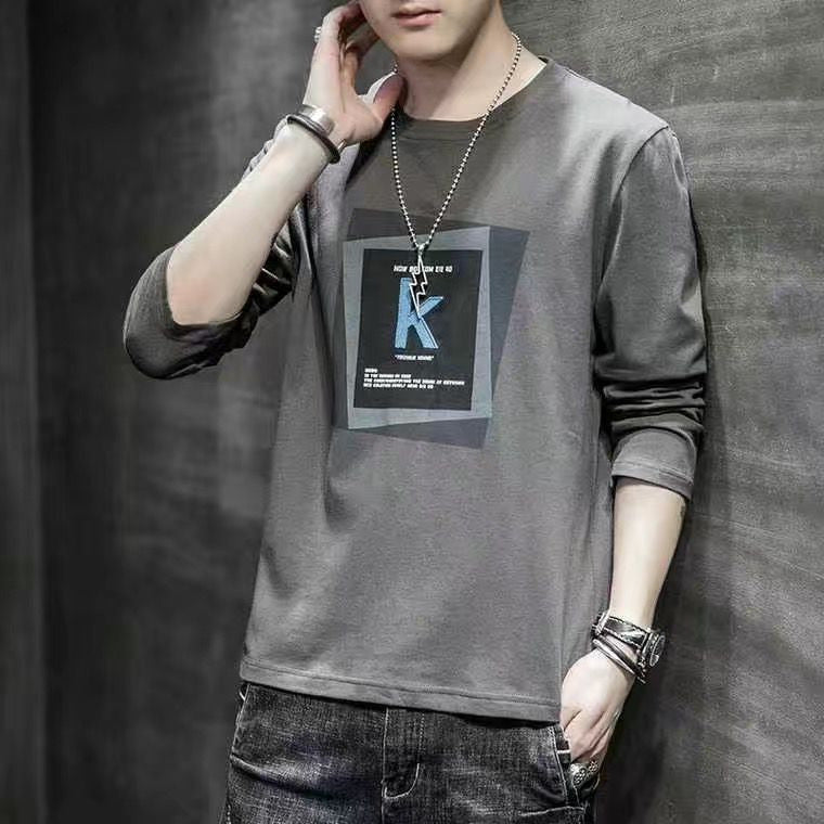 Men’s Long Sleeve Round Neck Slim Fit T-shirt