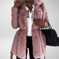 Faux Fur Trim Belted Jacket