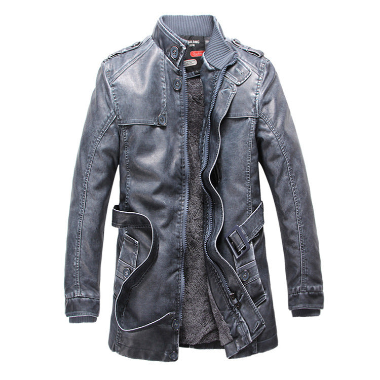 Men’s Leather Trench Coat