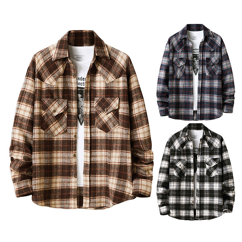 Men’s Plaid Flannel Shirt Jacket