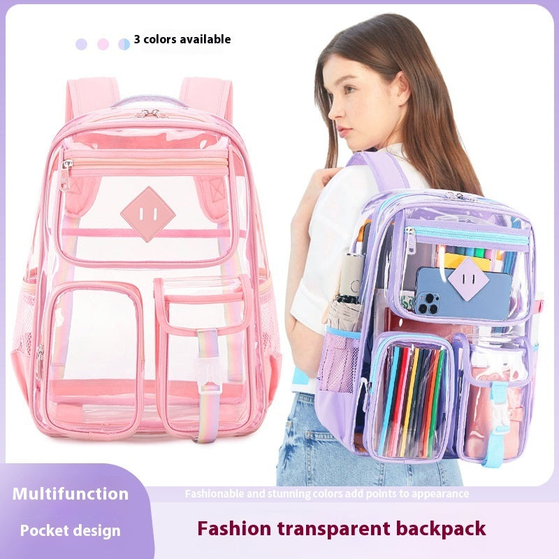 Transparent Waterproof Schoolbag