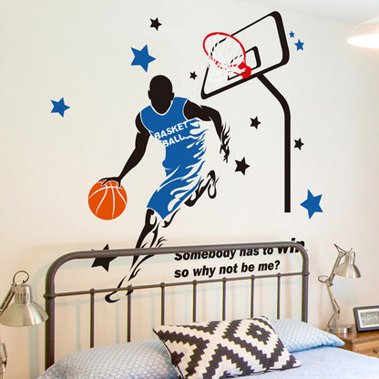 Basketball Sports Wall Sticker for Room Decoration