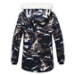 Camouflage Fur Collar Mid-length Padded Coat