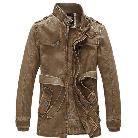 Men’s Leather Trench Coat