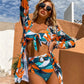 Women’s Trendy Printed Three-Piece Swimwear