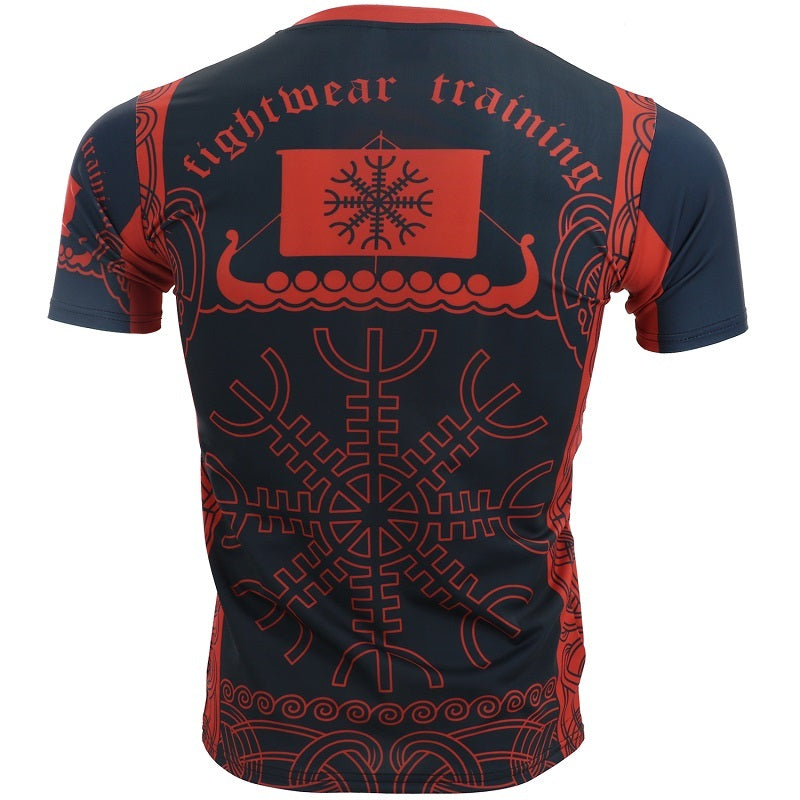 Mens T-Shirt and Boxing Shorts Rashguard Set