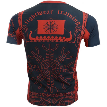 Mens T-Shirt and Boxing Shorts Rashguard Set