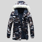 Camouflage Fur Collar Mid-length Padded Coat