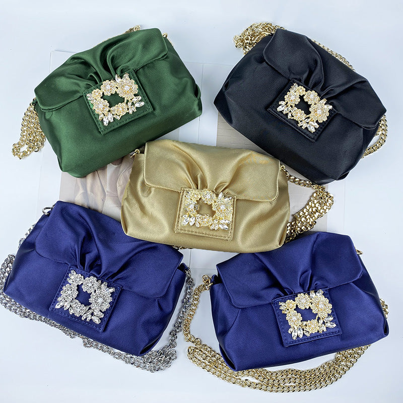 VintageCrush Crumpled Chain Clutch