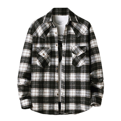 Men’s Plaid Flannel Shirt Jacket