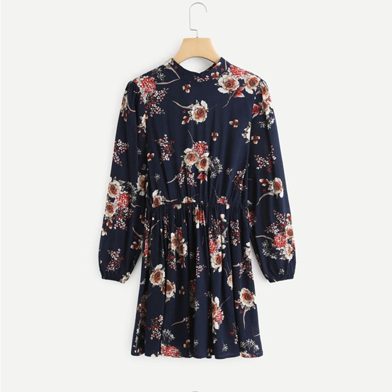 Autumn Blossom A-Line Dress