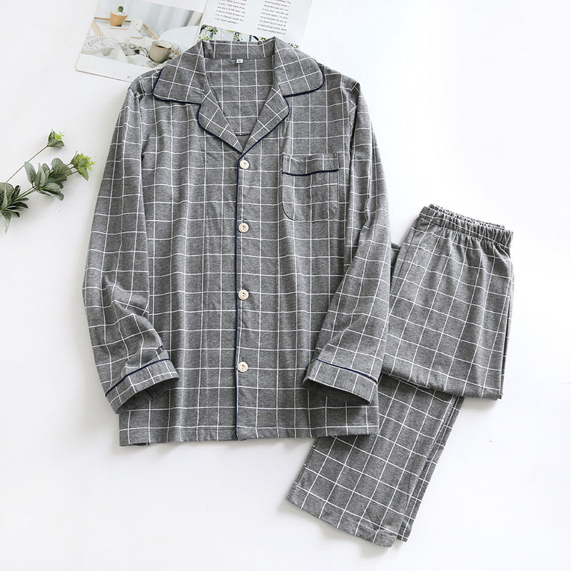 Autumn Plaid Loose Fit Long Sleeve Pajamas