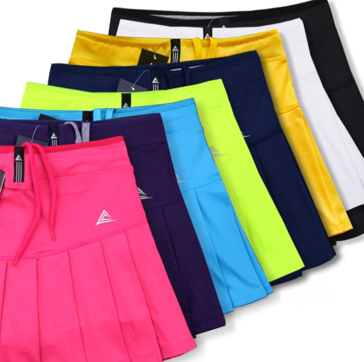 Quick Dry Tennis Skirt with Built-In Safety Shorts