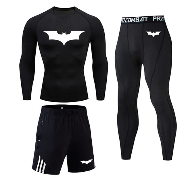 Mens Quick-Drying Sportswear Fitness Gym Suit