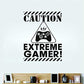 Caution Gamers Ahead Wall Sticker - Warning for Enthusiasts