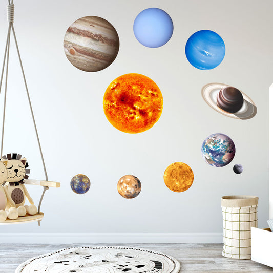 Luminous 3D Wall Stickers - The 8 Planets of Our Solar System