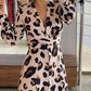 Trendy Leopard-Print Long Sleeve Dress