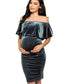 One-Shoulder Maternity A-Line Skirt Dress