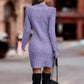 LuxeFlow Long Sleeve Knit Dress