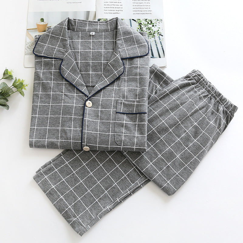 Autumn Plaid Loose Fit Long Sleeve Pajamas