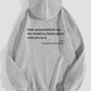 “Dear Person Behind Me” Letter Print Plush Hoodie