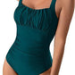 Elegance One-Piece Pleated Swimsuit