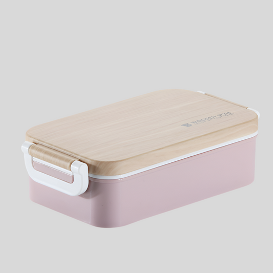 Wooden Rectangular Lunch Box for Students