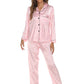 Two-piece Stretch Satin Home Wear Pajamas Women