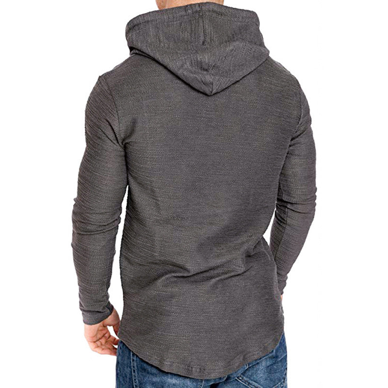 Men’s Casual Hoodie Long Sleeve Slim Fit Gym Sweatshirt