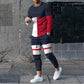 Men’s Striped Pullover Sports Suit