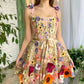 Floral Embroidered A-Line Summer Dress