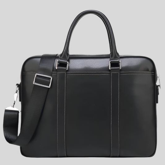 Men’s Leather Portable Briefcase for Files