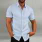 Men’s Vintage Loose Cotton Linen Short Sleeve Shirt