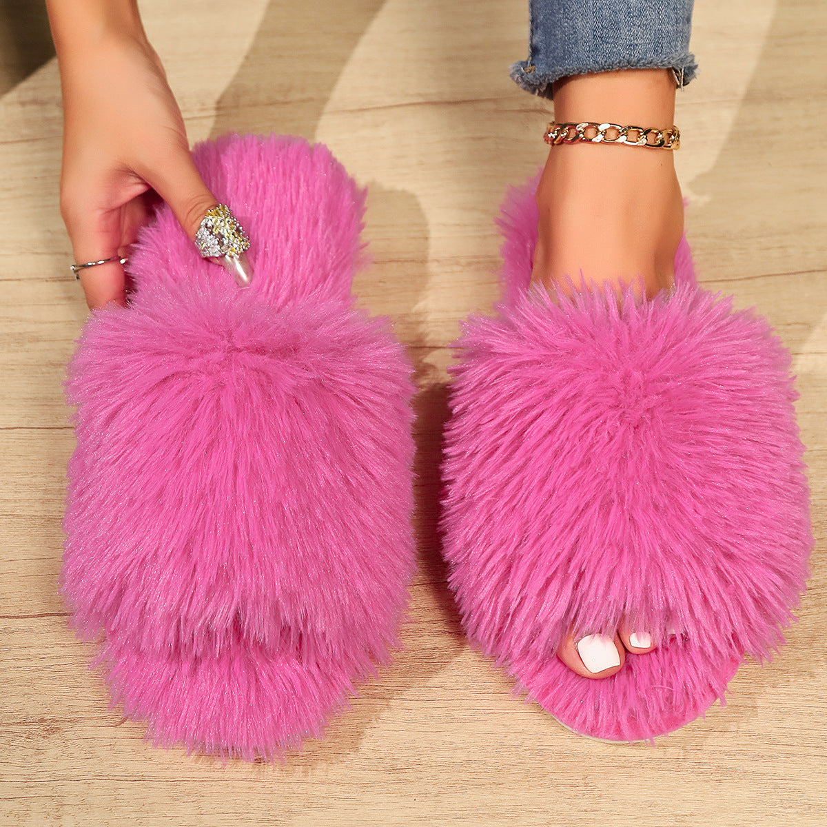 SoftSoul Open-Toed Slippers