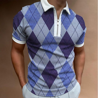 Men’s Patterned Polo Shirt Casual