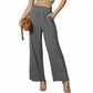 Breezy Solid Color Women’s Casual Trousers