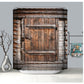 Vintage Wooden Door Shower Curtain