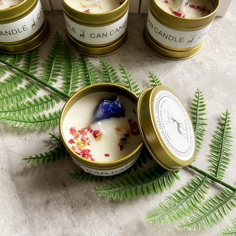 Gold Tin Box Scented Candle Gift Set