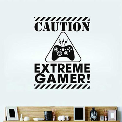 Caution Gamers Ahead Wall Sticker - Warning for Enthusiasts